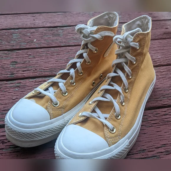 Converse Shoes Yellow High Top Platform Converse Converse Shoes